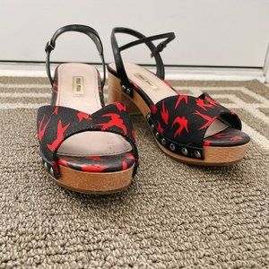 90% NEW MIUMIU SANDALS, WEDGES